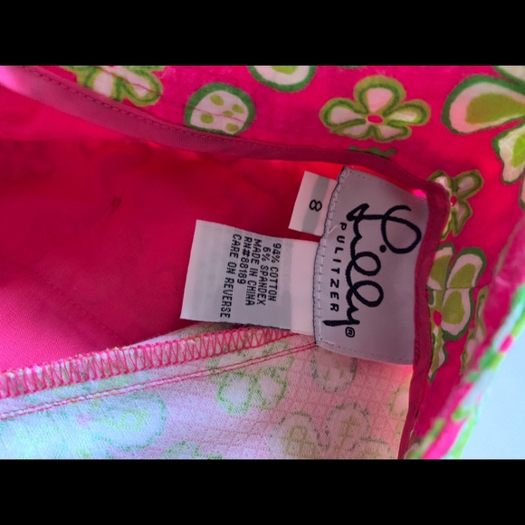 Lilly Pulitzer Dune Buggy Pink And Green Capris - Picture 2 of 5